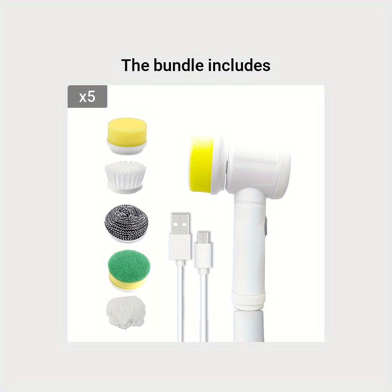 5-in-1 Handheld Bathtub Brush Kitchen Bathroom Sink Cleaning Tool Toilet Tub  Cleaning Electric Brush Household Cleaning Tools - AliExpress