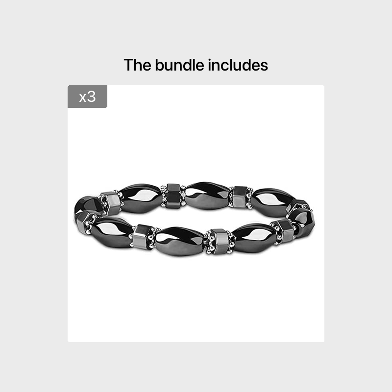Men's Hematite Therapy Bracelet for Stress Relief and Anxiety