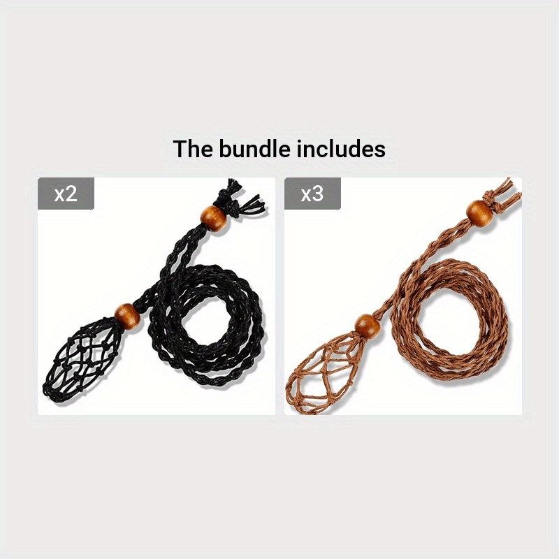1pc, Crystal Necklace Holder Cord, Empty Stone Holder, Adjustable Crystal  Holder, Braided Necklace Adjustable Length Crystal Stone Lucky Stone  Pendant Net Cord Necklace Necklaces for Jewelry Making DIY