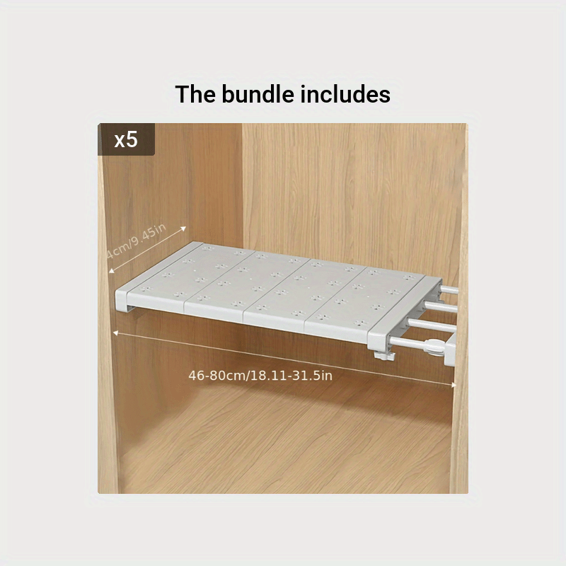 Expandable Tension Shelf For Closet And Wardrobe - Temu