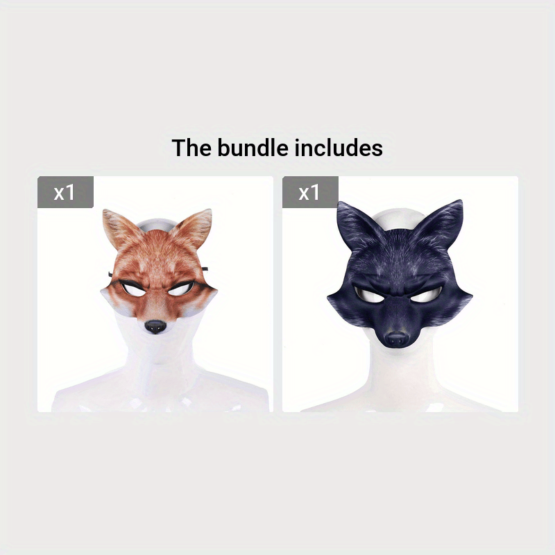 Half-face mask kitsune 3D model