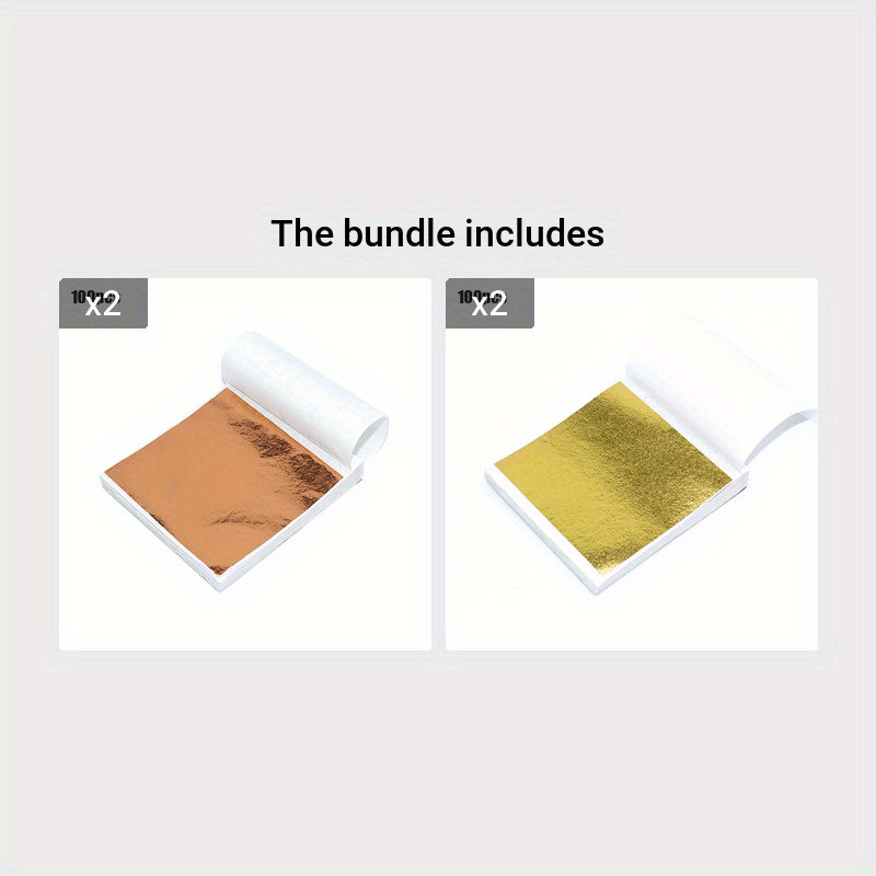 100pcs9x9cm Art Craft Design Paper Sheets Practical Pure Shiny Gold Silver  Rose gold Leaf for Gilding