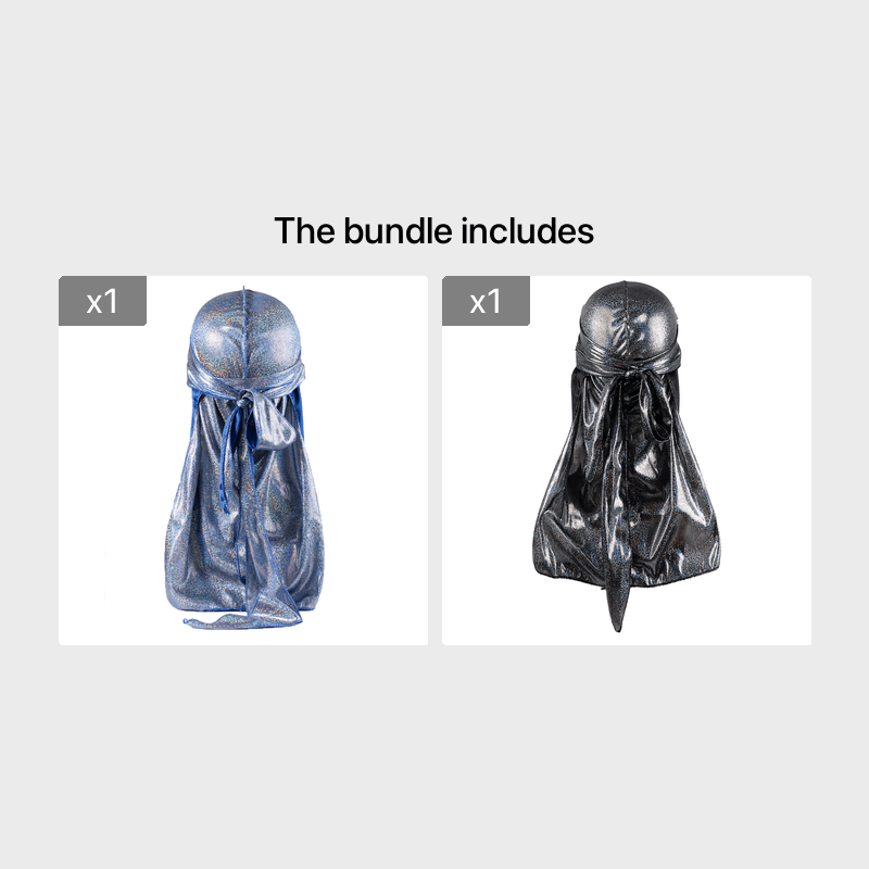 Plated Durag Pirate Hat Men Street Dress Bandana
