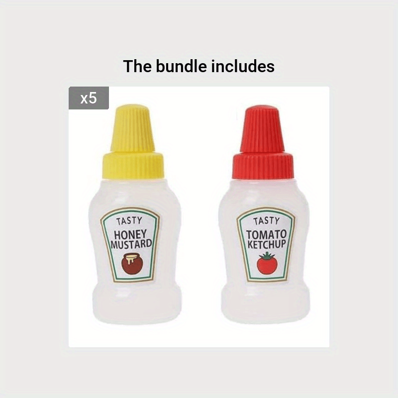 8 Pieces 25ml/0.84oz Mini Ketchup Bottle Mini Condiment Bottles Honey  Mustard Squeeze Bottles Portable Sauce Container for Office Worker Bento  Box