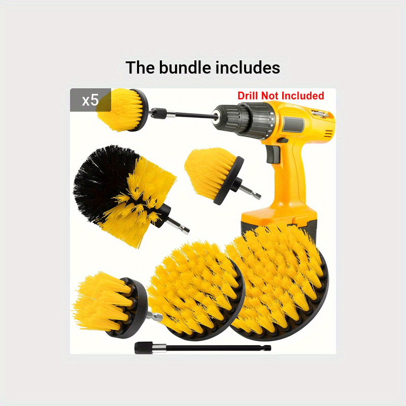 Drill Brush Power Scrubber Drill Attachments For Carpet Tile Grout Cleaning,  Machine Not Include - Temu