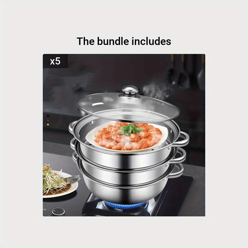 Multi-layer Steamer, Stainless Steel Cooking Large Steamer, Thickened  Multi-layer Stainless Steel Steamer Pot Set, Household Cooking Pot,  Cookware, Kitchenware, Kitchen Supplies, Kitchen Items, Kitchen Cooking  Utensils - Temu