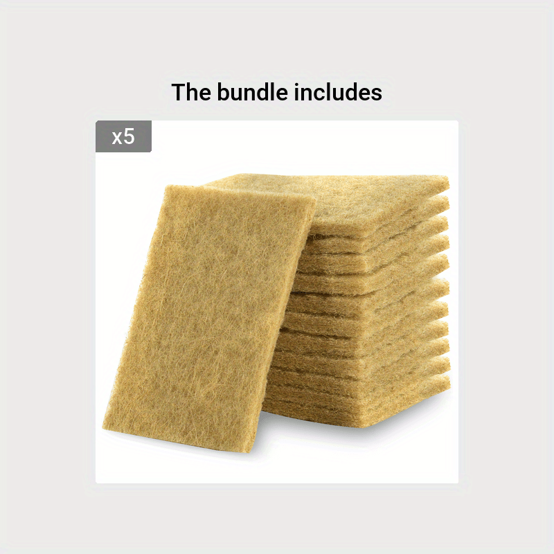 Coconut Fiber Scouring Pads - Non-scratch Sisal Cleaning Sponges For Dishes,  Pans, And Pots - Odor Free, , And Biodegradable - Temu