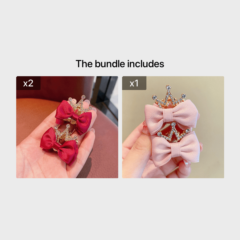 2PCS Hair Bows Clips for Women-Bow Hair Ribbons Barrette Snap Bow