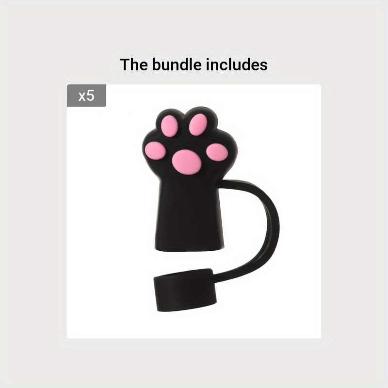 Cat Paw Silicone Straw Cover Large Size Straw Cover Reusable Silicone Soft  Case Party Decorations Christmas Gifts - Temu Philippines