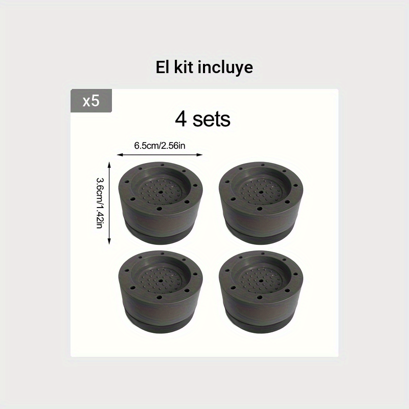 4 unids/set de soporte para lavadora con cancelación de - Temu