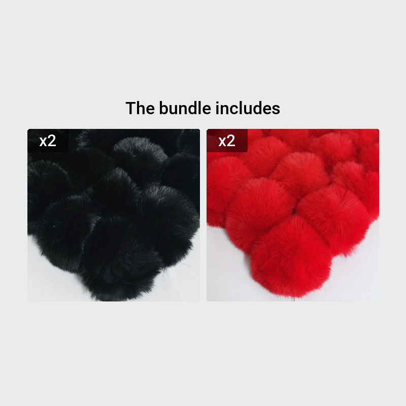  ECYC Ltd 5.9 Large Faux Fur Pompom Ball Detachable Soft Fluffy  Faux Fur Pom Pom Balls with Snap Button Knitting Accessories for DIY Craft  Hats Scarves Gloves Bags Keychains Charms, Purple