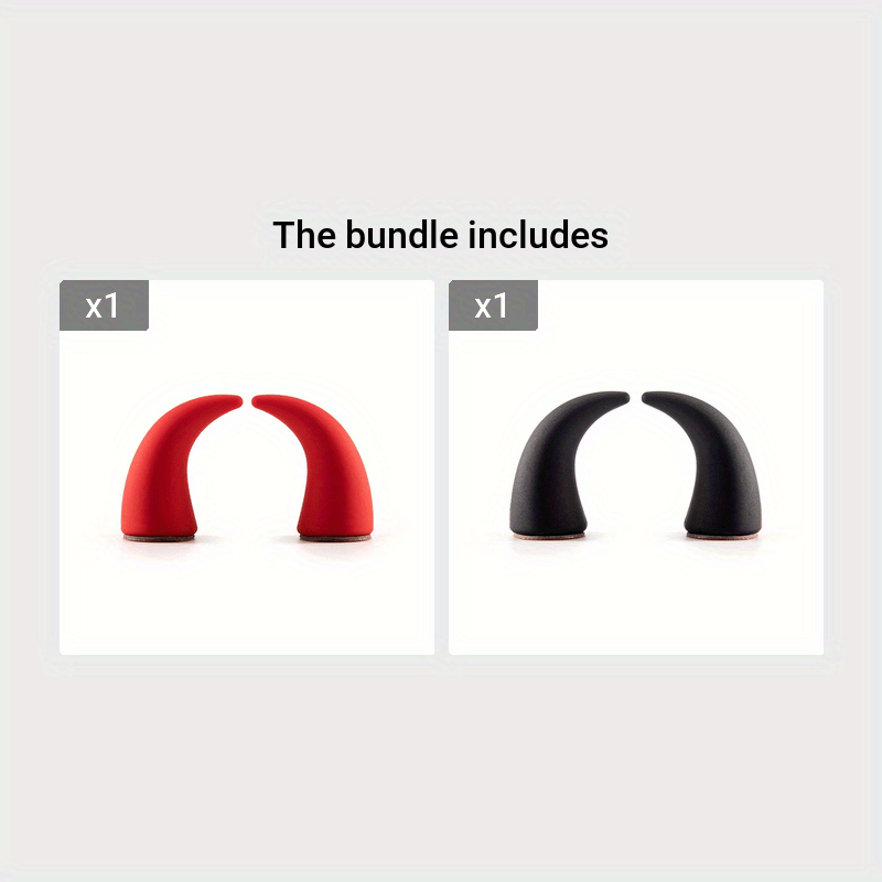 TEMU 2pcs Car Mini Steering Wheel Devil Horn Decorative Stickers, Cute And Creative Dashboard And Air Vent Ornaments, Random Colors