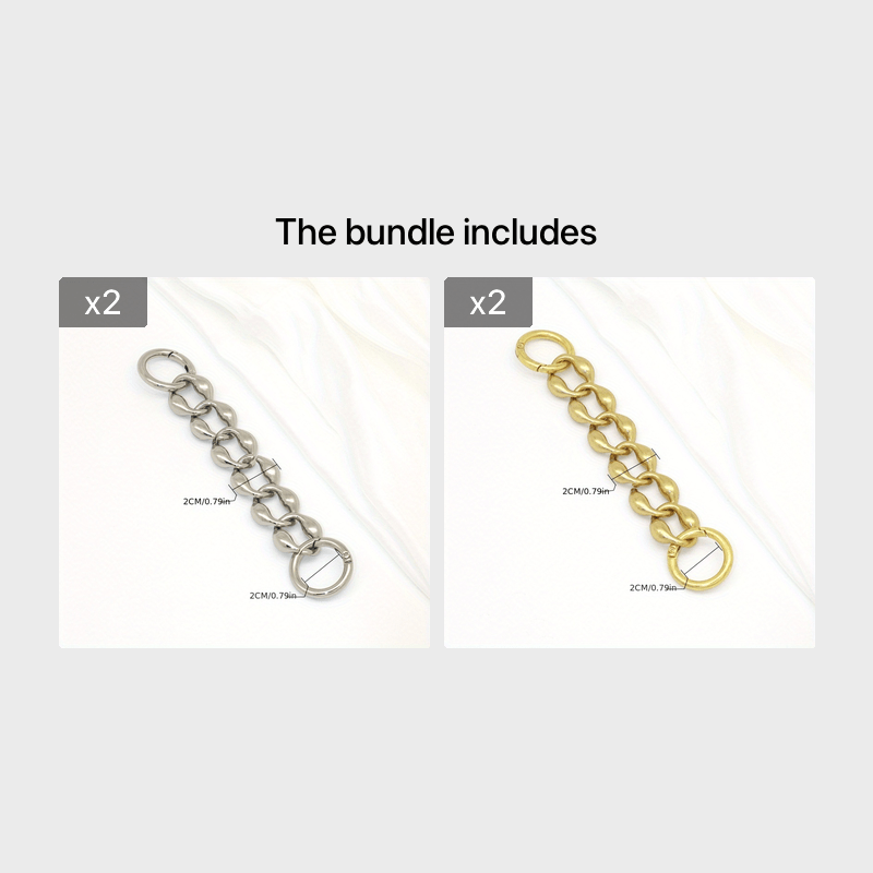 Rhombus Alloy Extension Chain For Men's Bag