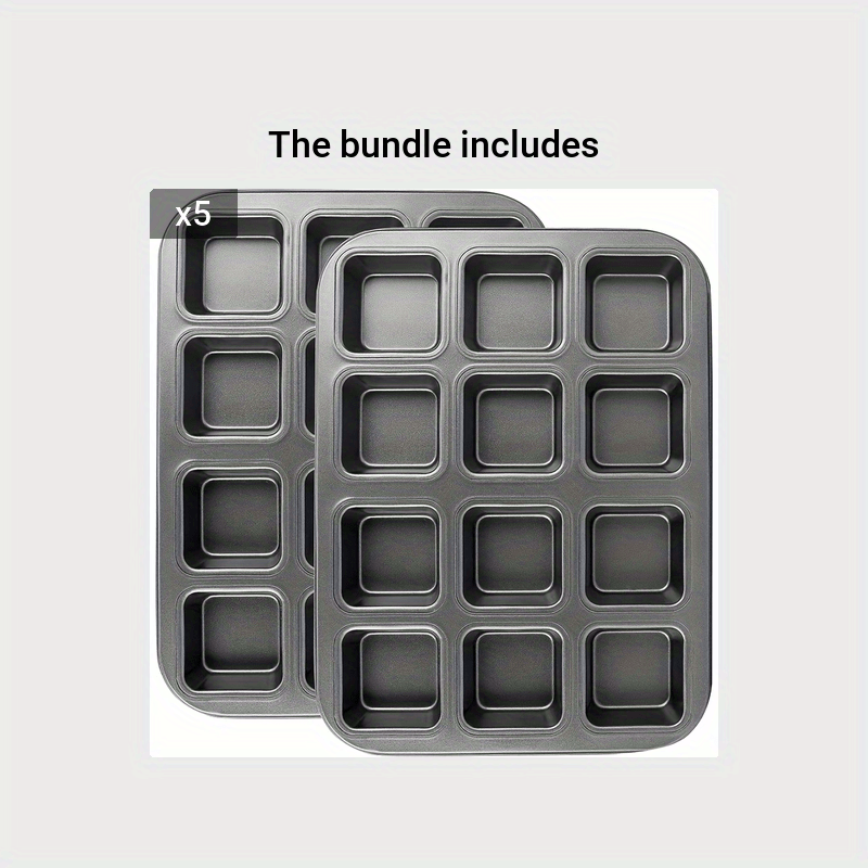 Thickened Models Full Sided Square Cupcake Pans With - Temu