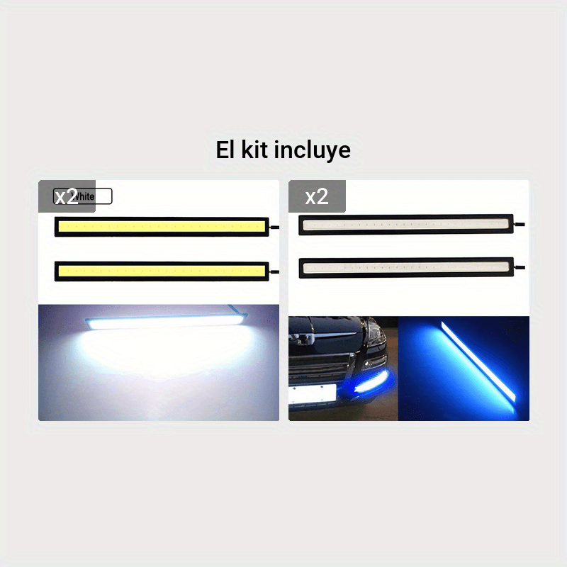 2pc Universal 17cm/6.69in Car Led Light Bar Strip - Temu