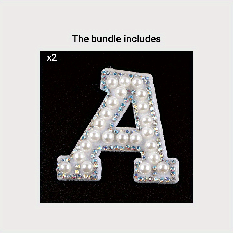 2 Silver Rhinestone Letter with Adhesive A-Z - Mum Factory Outlet™