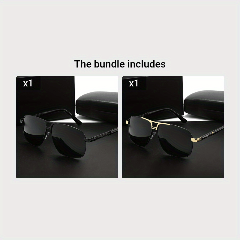 2024 Fashionable rectangular sunglasses for men Outdoor casual polarized  glasses for men and women Recognize sun visors Big Size Sunglasses UV400  Sun