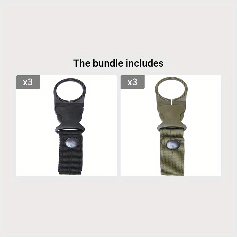 Nylon Tactical Outdoor Gear Clip Band Carabiner Water Bottle Buckle Hook  Holder