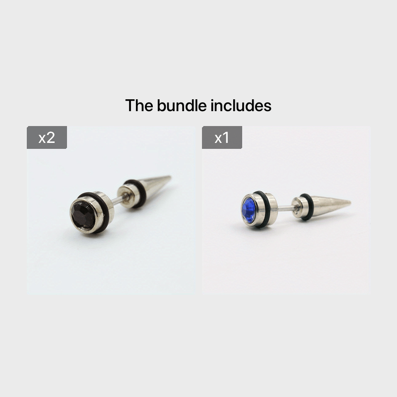 Bullet Shaped Men's Earrings, Classic Style