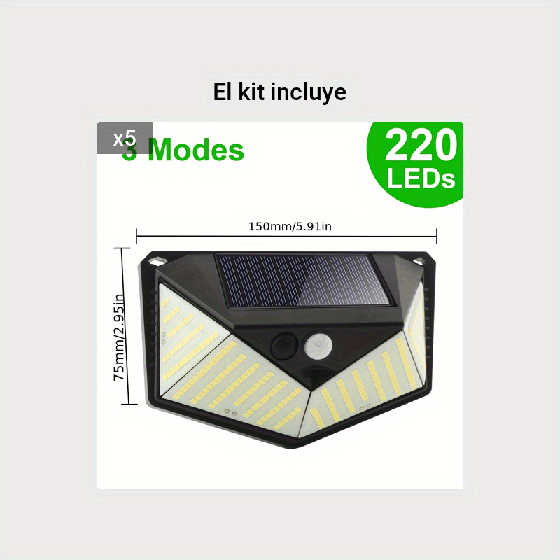 Luz Solar Exterior con 70 LED Potentes, Foco Solar con Sensor de  Movimiento, Rango de Illumination de 270°, IP65 Luz Solar para Jardin,  Garajes, Caminos, Puertas Delanteras : : Iluminación