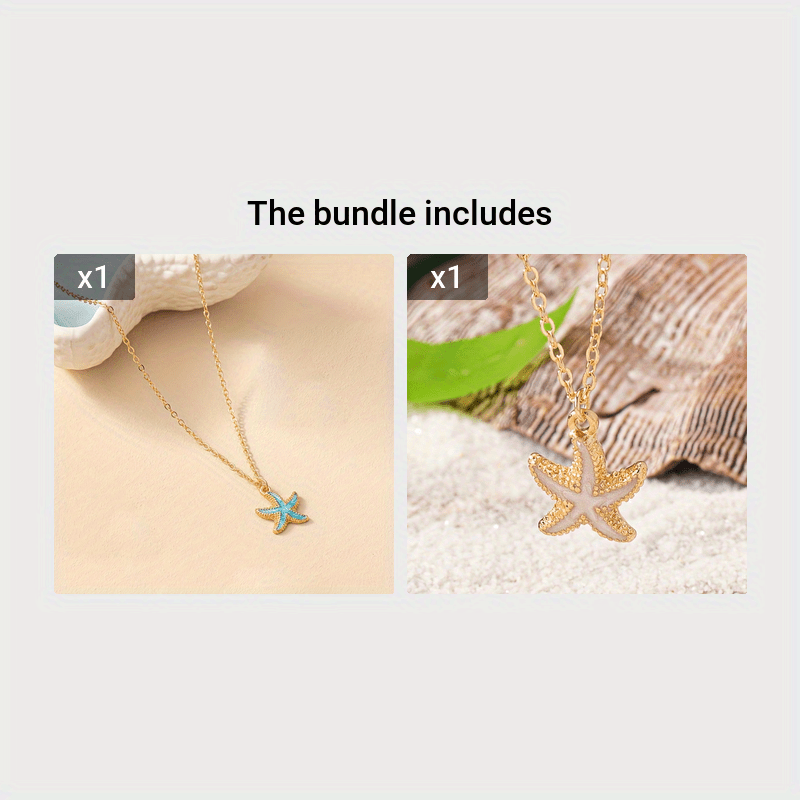 A Starfish Necklace, A Fashionable And Unique Pendant Necklace With An Ocean Theme, Perfect For Parties, Gatherings, And Birthday Gifts