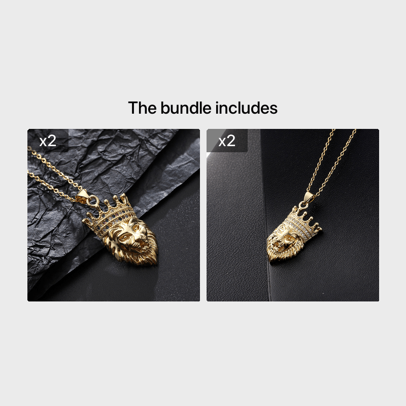 Muscle Man Accessories Golden Lion Animal Pendant - Temu