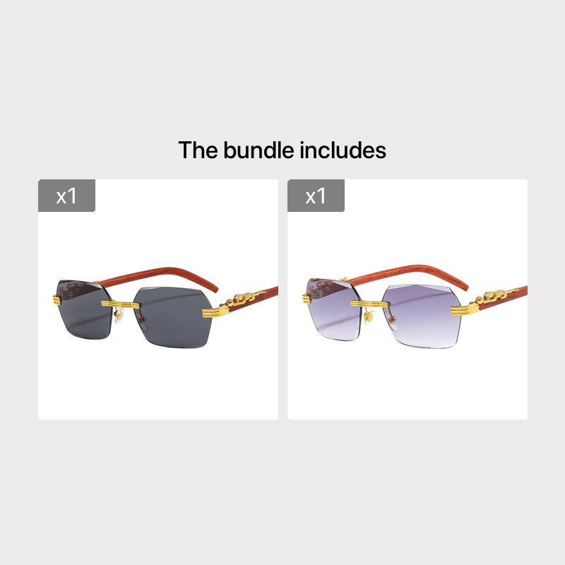 Casual Rimless Small Square Sunglasses