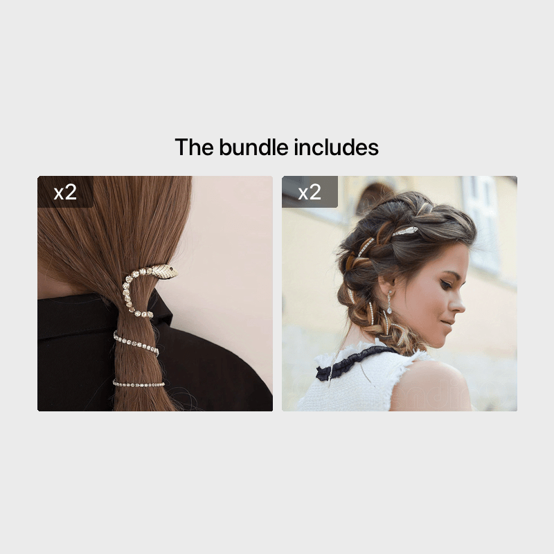 Rhinestone Hair Chains Shiny Punk Tassel Hair Clips Snake - Temu