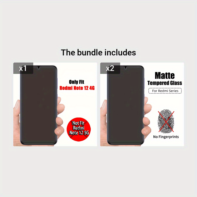 Coque Xiaomi Redmi Note 12 Pro+/12 + 2 Pièces Verre Trempé
