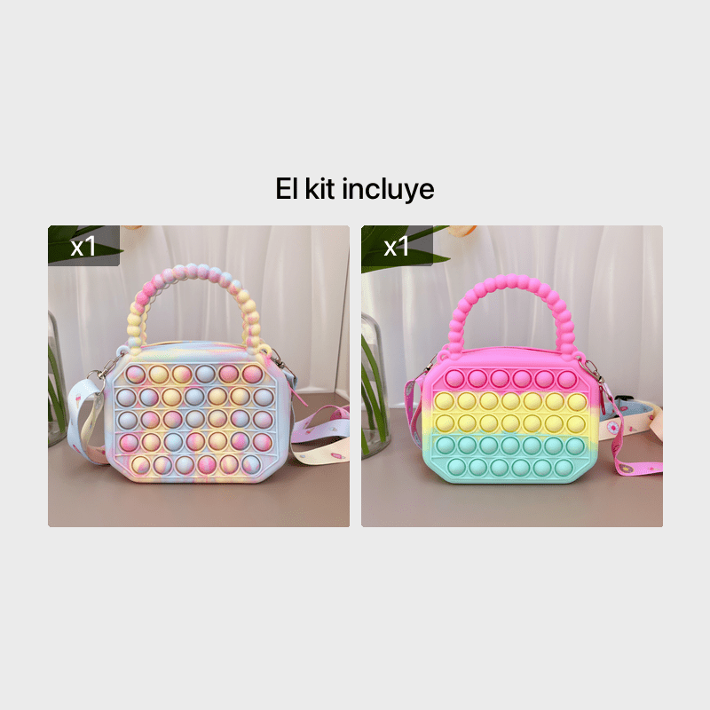 1pc Riñonera Niña Bolso Hombro Silicona Bolsa Burbujas - Temu Chile