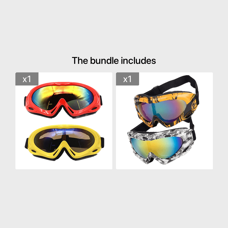 2pcs Unisex Verstellbare Schutzbrillen, Reitschutzbrillen Für Motorrad,  Offroad, Fahrrad, Kaufen Sie Die Neuesten Trends