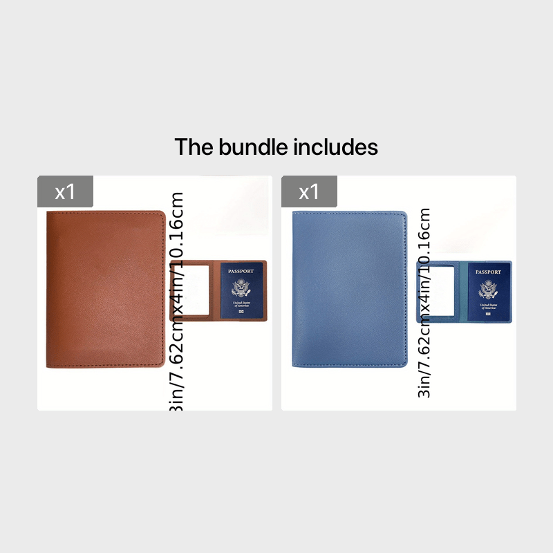 Dual Use PU Leather Passport Holder Cover