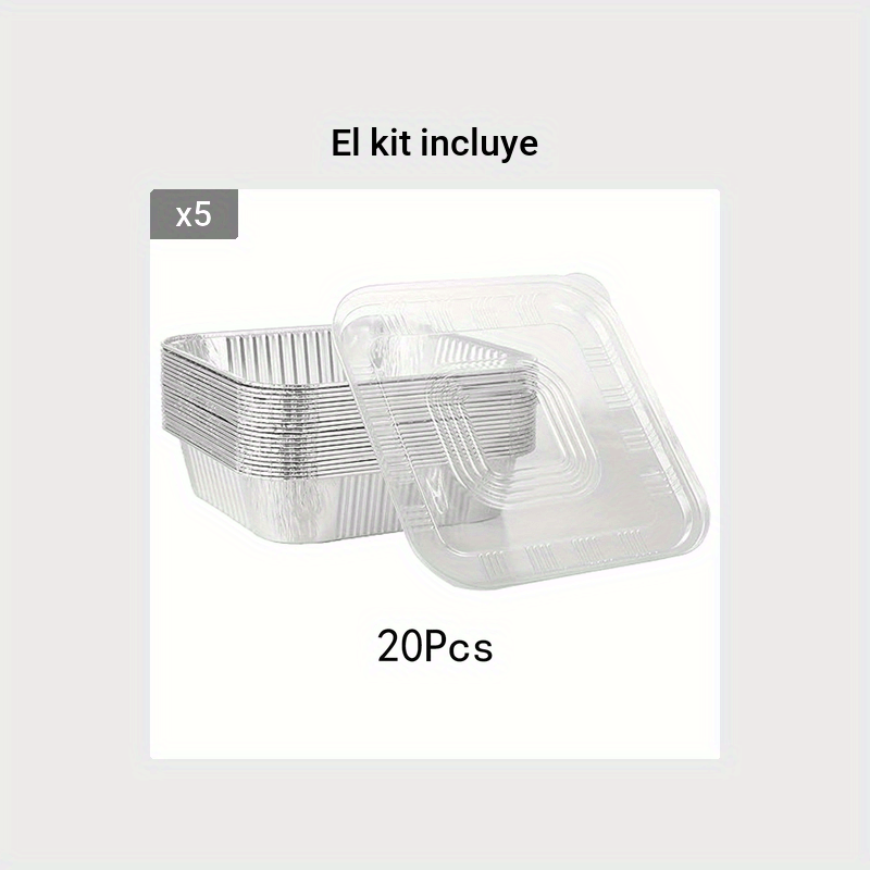 20 Pcs Bandeja De Aluminio Desechable Para Hornear De - Temu