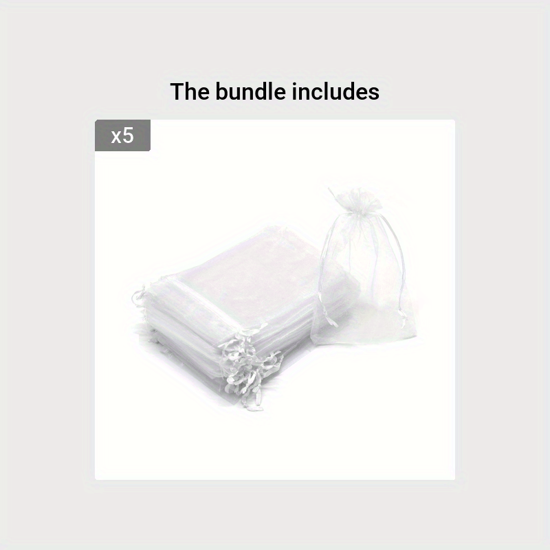 Organza Bags Drawstring Sheer Jewelry Candy Pouch Christmas Temu