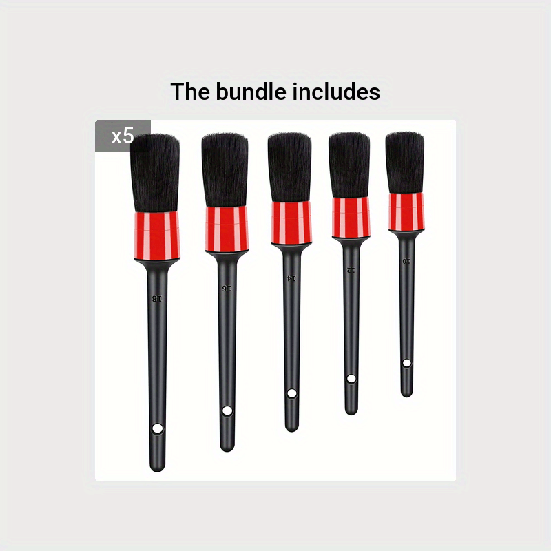 5pcs Car Exterior Interior Detail Brush Boar Hair Bristle Brushes for Car  Cleaning Auto Detail Tools Dashboard Cleaning Brush - AliExpress