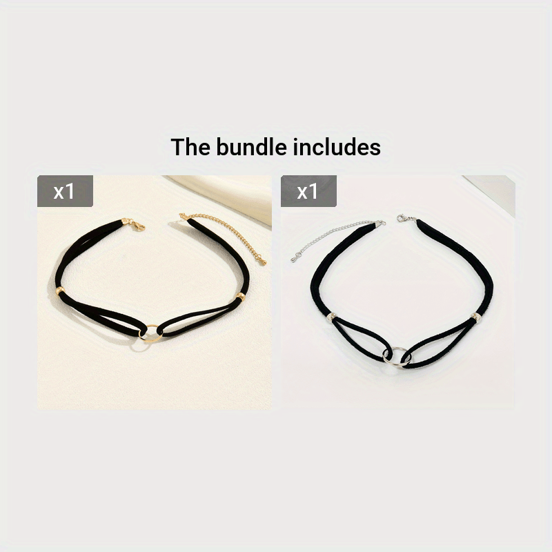 Black Velvet Hollow Round Shape Charm Choker Geometric Shape - Temu