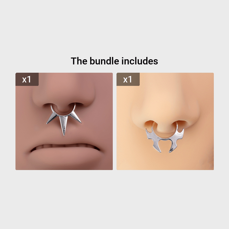 Stainless Steel Fake Nose Ring Septal Ring C Clip Ring For - Temu