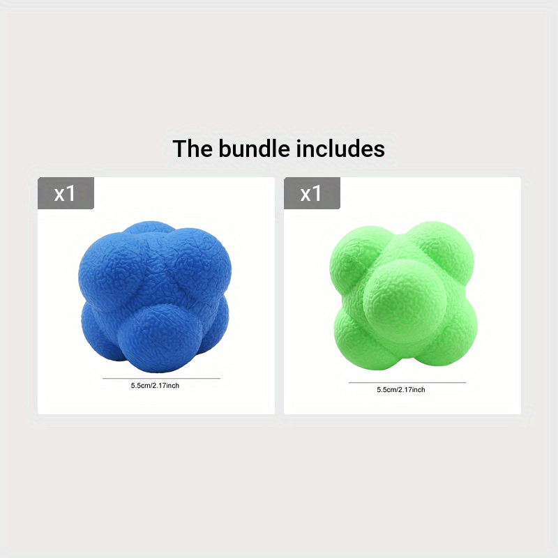 Image of 1x Coordination Hexagonal Reaction Ball Agility Hexagonal Tennis Fitness Reaction Ball Training Sports Fitness Balls