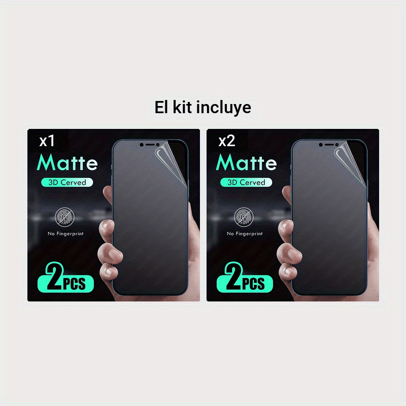 【Paquete de 2】Protector de pantalla de película de hidrogel compatible con  iPhone 13 Pro Max / iPhone 14 Plus (6.7 pulgadas), alta sensibilidad, fácil