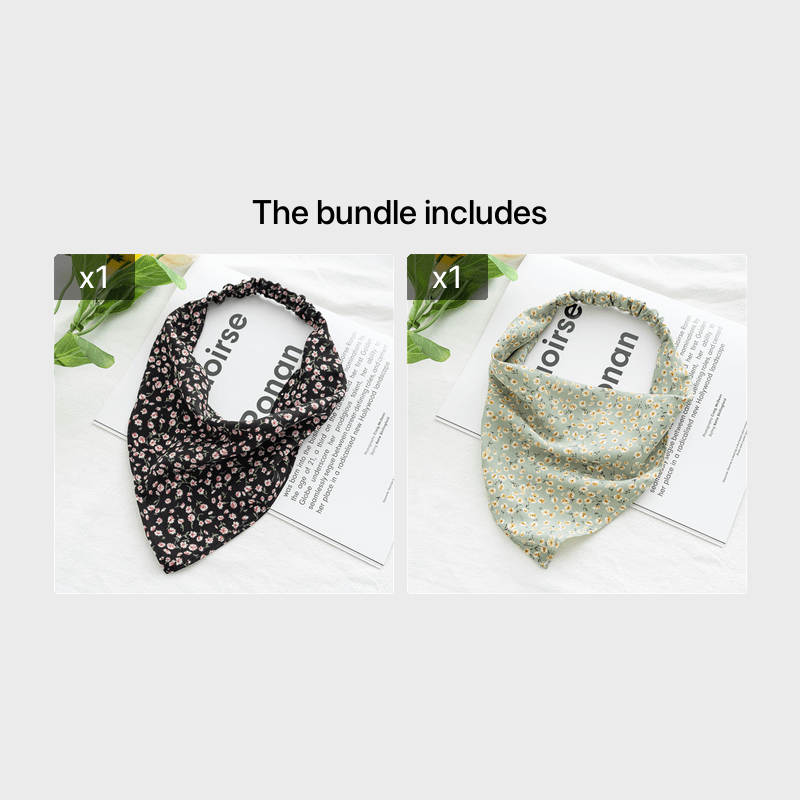 Boho Hair Bandana Triangle Headscarf Floral Y2K