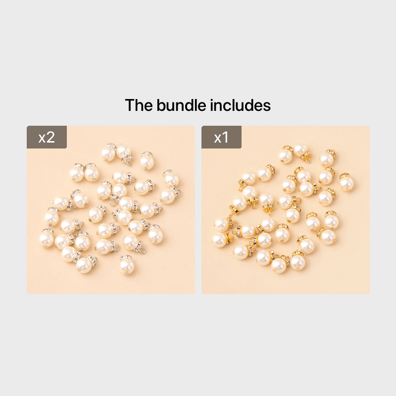 20pcs White Imitation Pearl Charms Pendant with Rhinestone DIY Jewelry, Jewels Earrings Bracelets Making,Temu