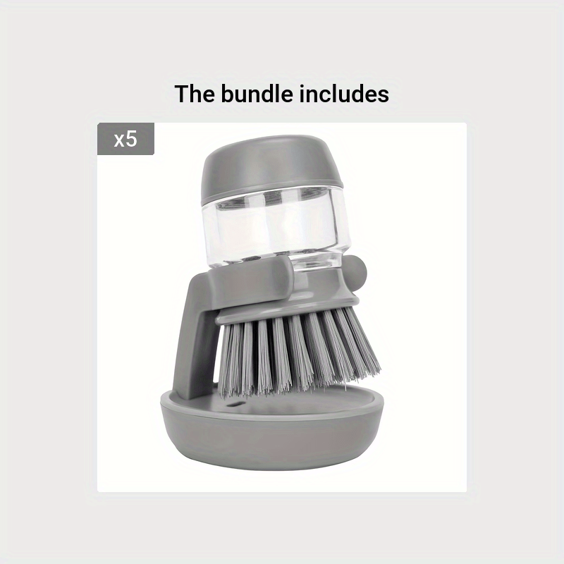 1pcs Multi-Purpose Kitchen Cleaning Brush with Press Soap Dispenser and  Scaling Function