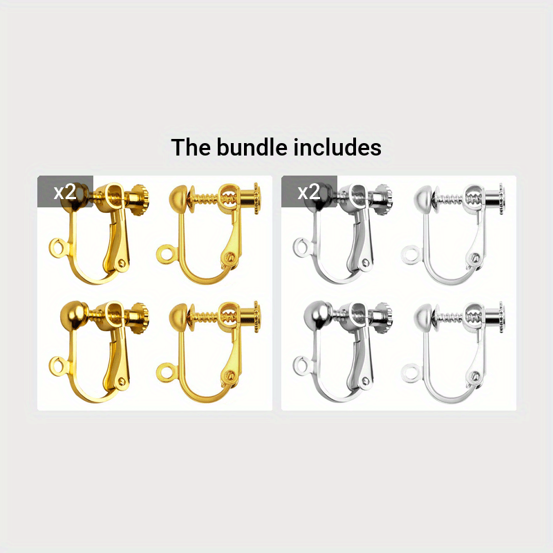 Clip on Earring Converter With Easy to open Ring For Diy - Temu