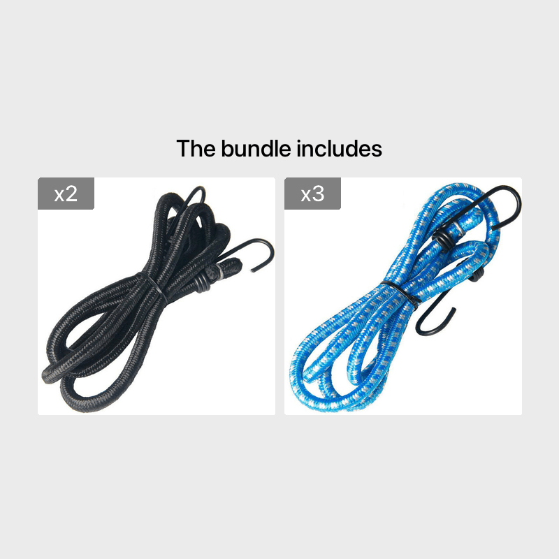 1 Meter/roll Elastics Rubber Luggage Rope Cord Hooks Bikes Rope Tie Luggage  Roof Rack Strap Fixed Band Hook Moto Accessories