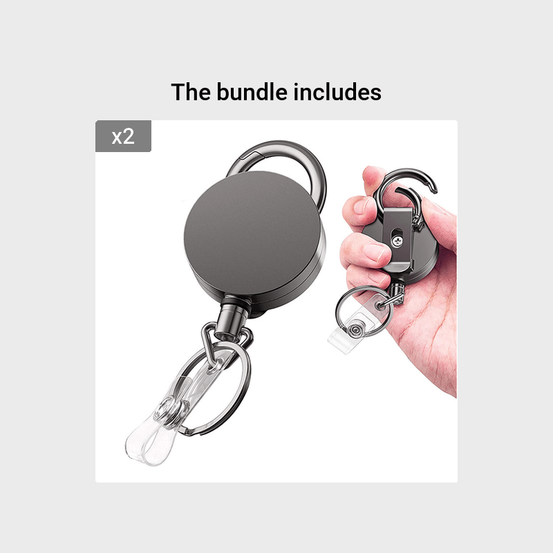 Telescopic Key Holder For Camping And Outdoor Activities Tactical Key Ring  With Durable Wire Rope And Portable Id Card Badge Holder - Sports &  Outdoors - Temu United Kingdom