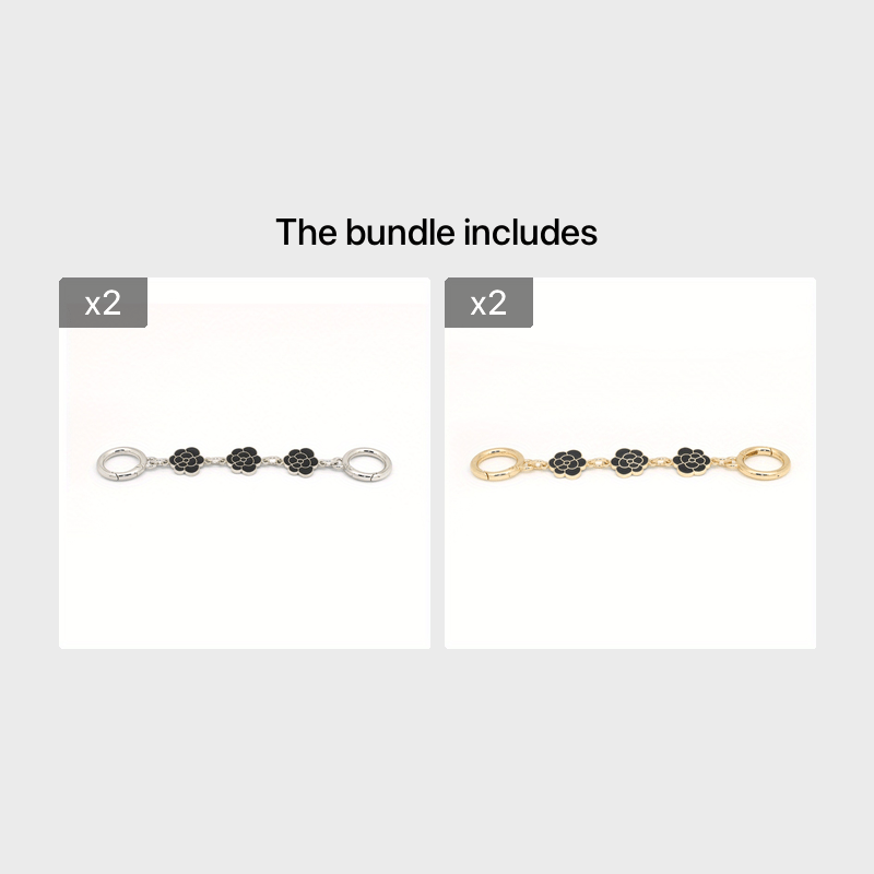 Camellia Flower Extension Chain Handbag Strap Extender