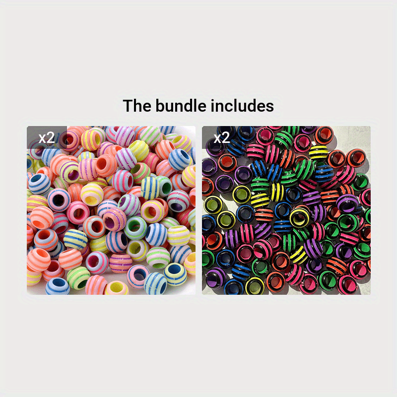 100Pcs Candy Color Acrylic Round Big Hole Spacer Beads For Jewelry Making  Charms Kids DIY Craft Earring Bracelet Handicrafts