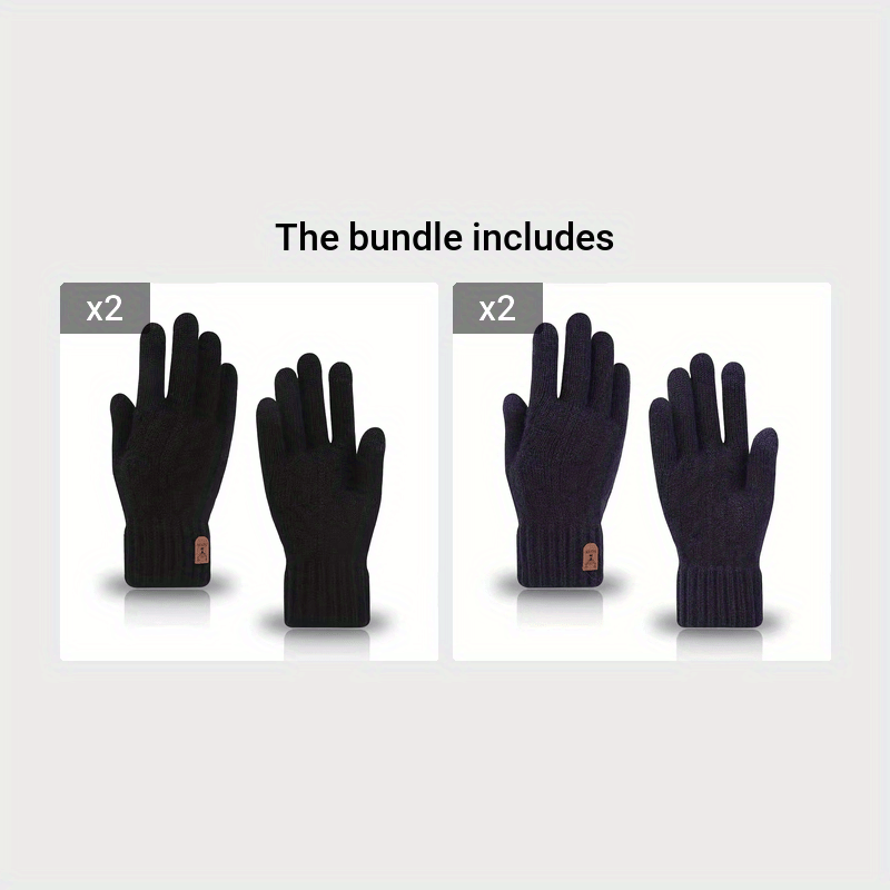Men's Thermal Winter Gloves with Touchscreen Compatibility