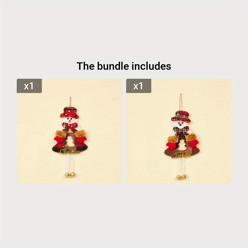 1pc Christmas Doll Tree Bell Hanging Ornament