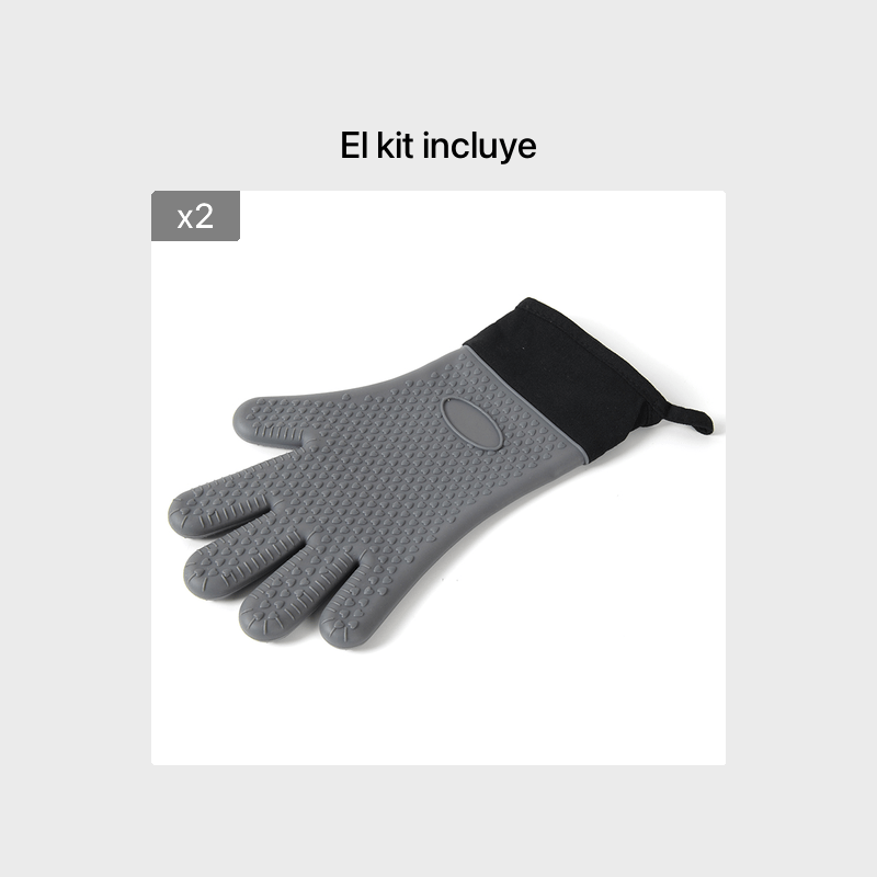 Guantes Barbacoa 1 Pieza, Guantes Resistentes Calor 1472 °f, Guantes  Ignífugos, Guantes Asar, Guantes Horno Lavables Antideslizantes Silicona,  Guantes Cocina Barbacoa, Asar Parrilla, Cocinar, Hornear, Acampar, Ahumar  (negro)